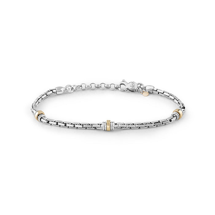 Bracciale uomo in Argento e Oro Bliss Vortice 20102592  Bliss