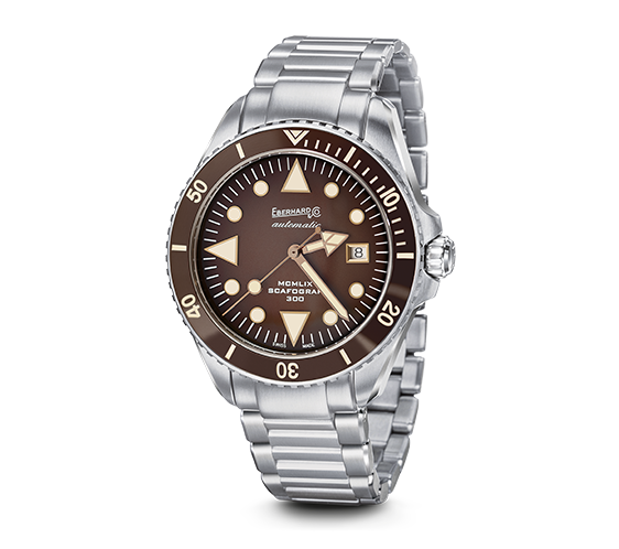 Orologio sub 300 Eberhard Scafograf 300 MCMLIX Marrone 41034V.10  Eberhard Cinturino Acciaio