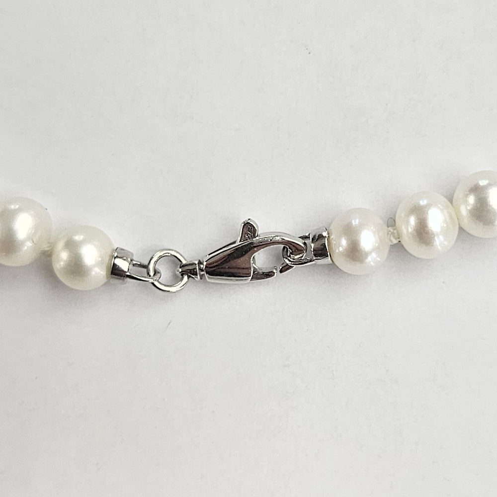 Collana Filo Perle con Chiusura Oro Bianco Salvini PFW00453 Salvini