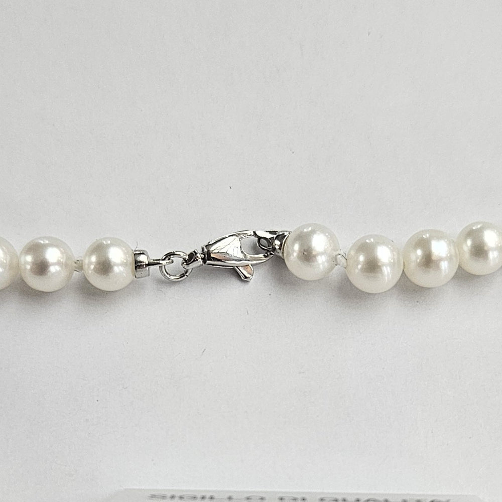 Collana Filo Perle con Chiusura Oro Bianco Salvini PFW00503 Salvini