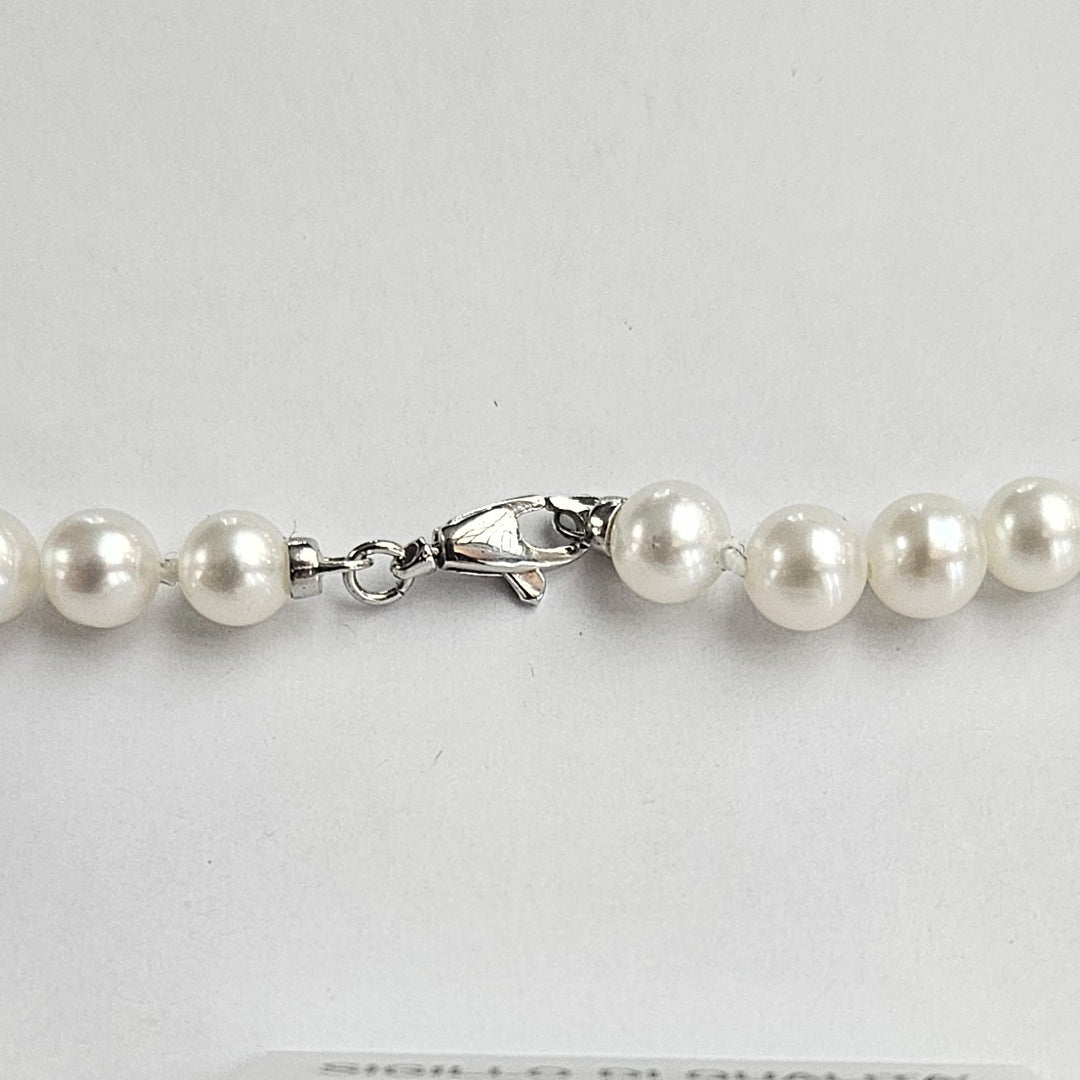 Collana Filo Perle con Chiusura Oro Bianco Salvini PFW00503 Salvini