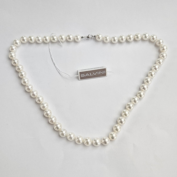 Collana Filo Perle con Chiusura Oro Bianco Salvini PFW00803 Salvini
