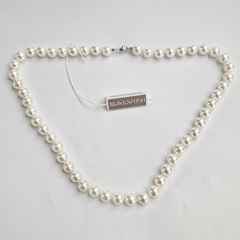 Collana Filo Perle con Chiusura Oro Bianco Salvini PFW00803 Salvini