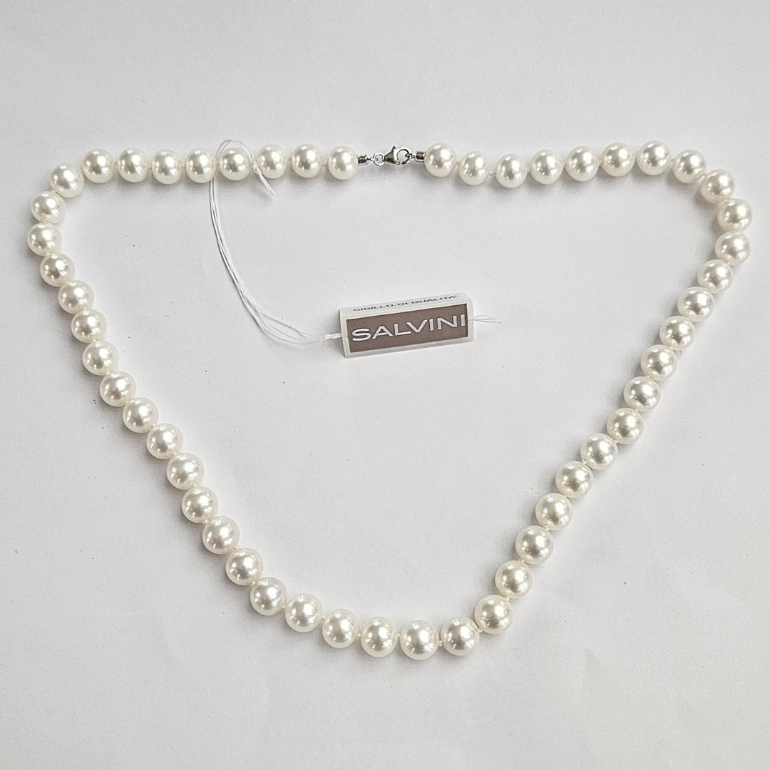 Collana Filo Perle con Chiusura Oro Bianco Salvini PFW00803 Salvini