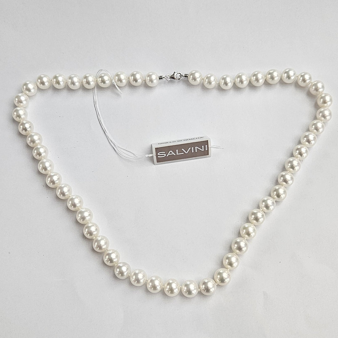 Collana Filo Perle con Chiusura Oro Bianco Salvini PFW00803 Salvini