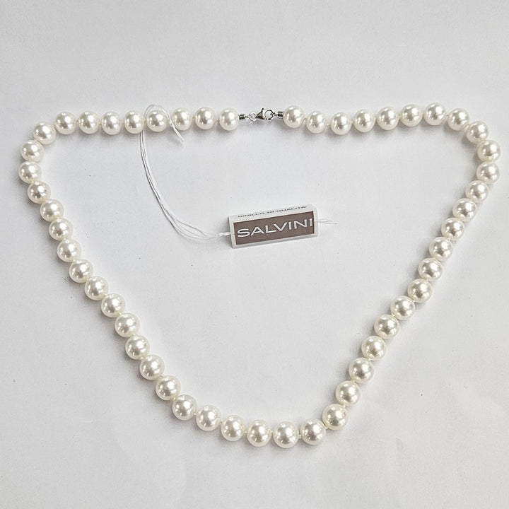Collana Filo Perle con Chiusura Oro Bianco Salvini PFW00803 Salvini