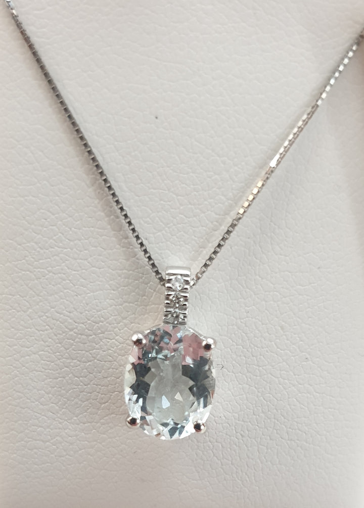 Collana Donna con Acquamarina e Diamanti Davite&Delucchi CLNM00141  Davite&Delucchi