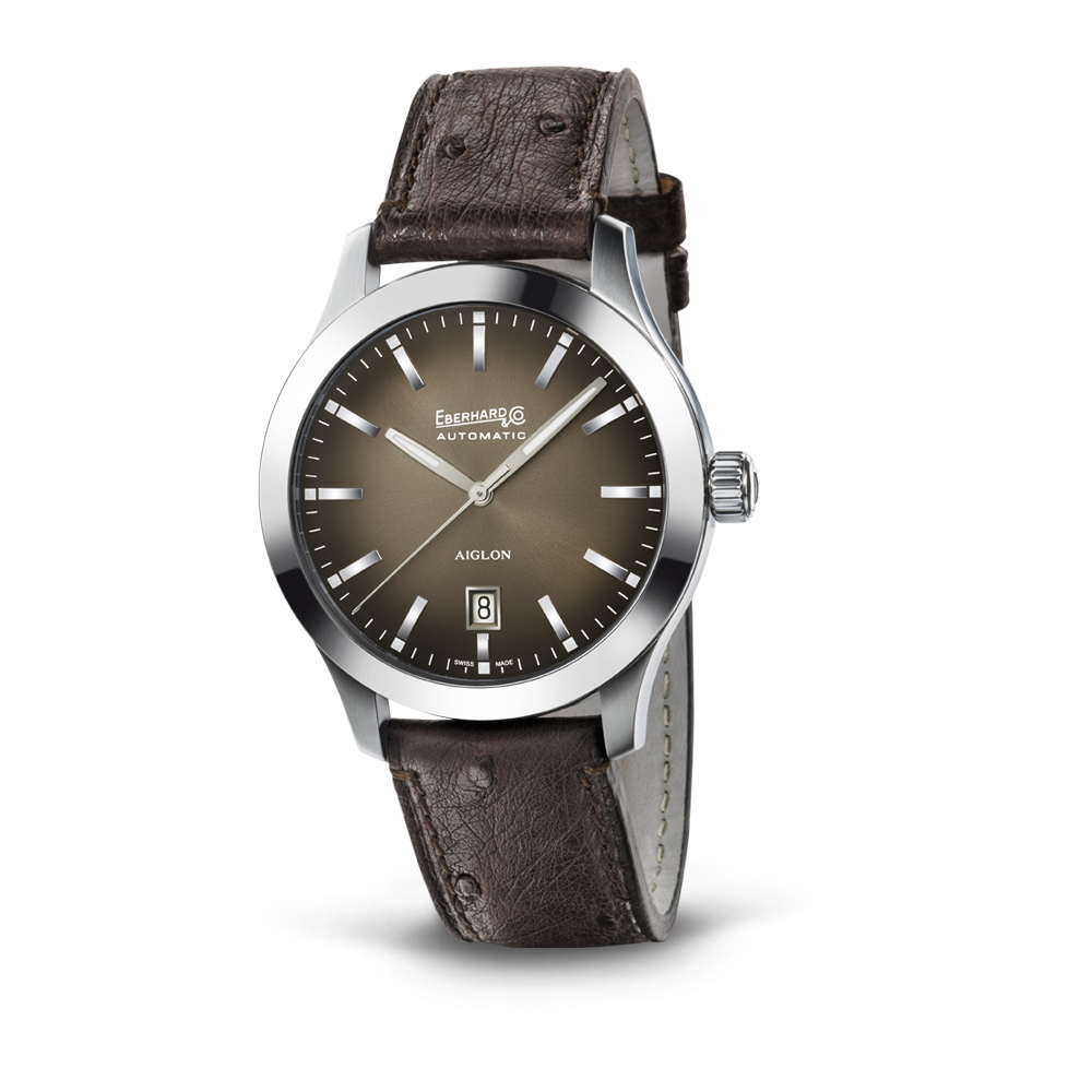 Orologio Automatic Eberhard Aiglon Grande Taille Marrone 41030.10/SE  Eberhard Cinturino Pelle/Cuoio