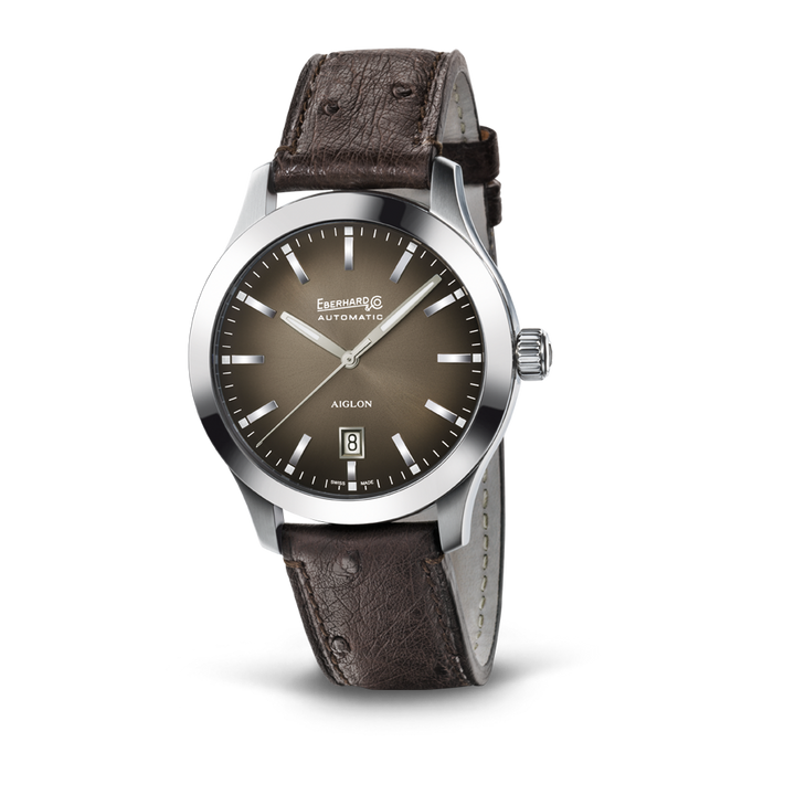 Orologio Automatic Eberhard Aiglon Grande Taille Marrone 41030.10/SE  Eberhard Cinturino Pelle/Cuoio