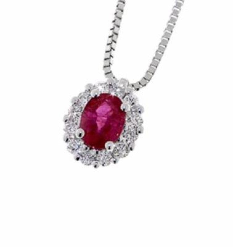 Collana Donna Oro con Rubino e Diamanti Davite&Delucchi CLN011377RB  Davite&Delucchi