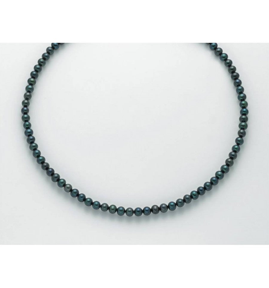 Collana Perle Nere e Oro Bianco Miluna PCL5726  Miluna