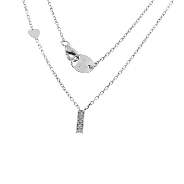 Collana Lettera I in Oro bianco e Diamanti Salvini 20089238 Salvini
