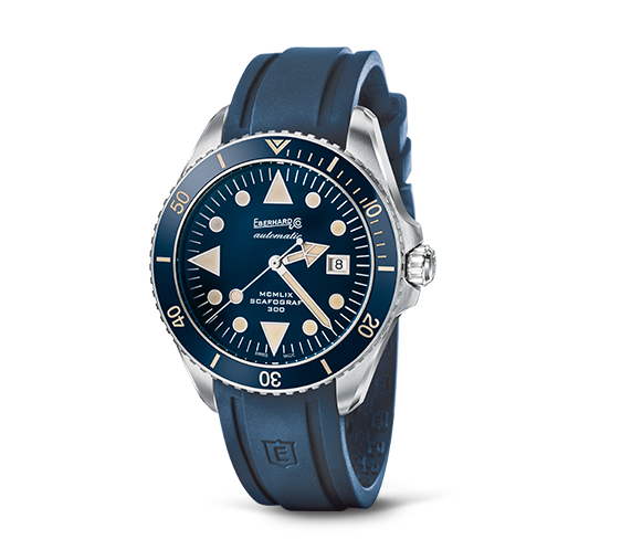 Orologio Automatic Eberhard Scafograf 300 MCMLIX Blue 41034V.8  Eberhard Cinturino Gomma