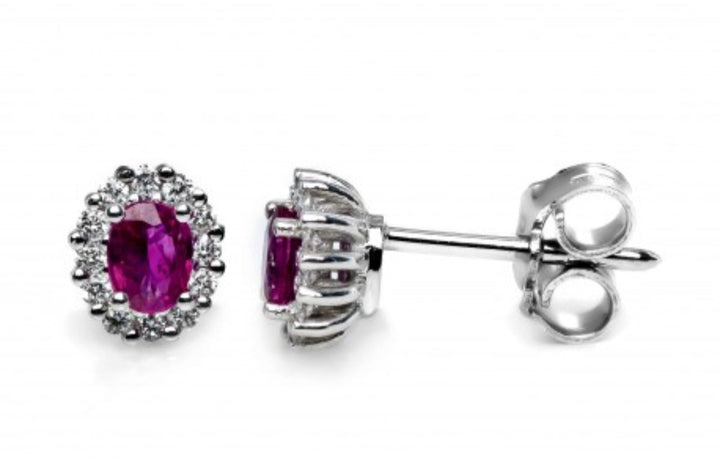 Orecchini oro con rubino e diamanti Davite&Delucchi BB009139RB  Davite&Delucchi