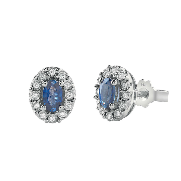 Orecchini Donna Oro Diamanti e Zaffiro blu Regal Bliss 20094854  Bliss