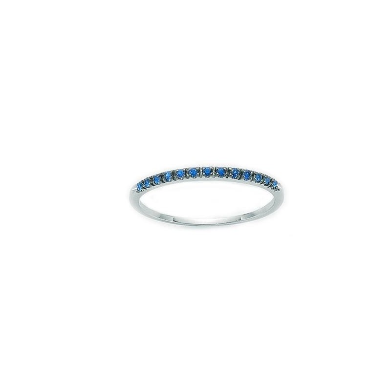 Anello Veretta Zaffiro Blu e Oro Bianco Miluna LID2899 – Basso