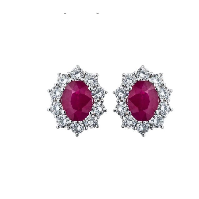 Orecchini Donna Oro Diamanti e Rubino Bliss 20096597  Bliss