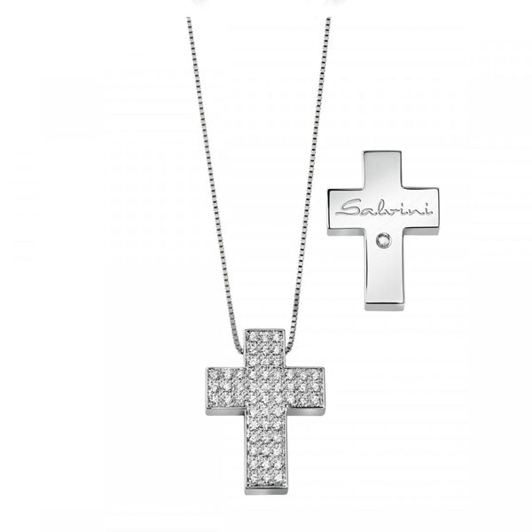Collana Croce oro e diamanti Salvini I Segni 20067607 Salvini