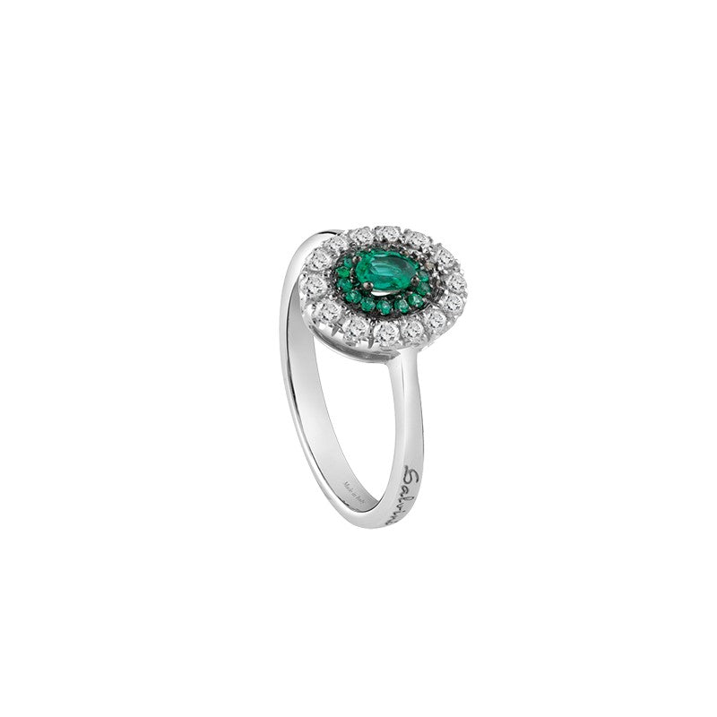 Anello Donna Oro Bianco con Smeraldi e Diamanti Salvini LORELAYNE 20066921 Salvini 13