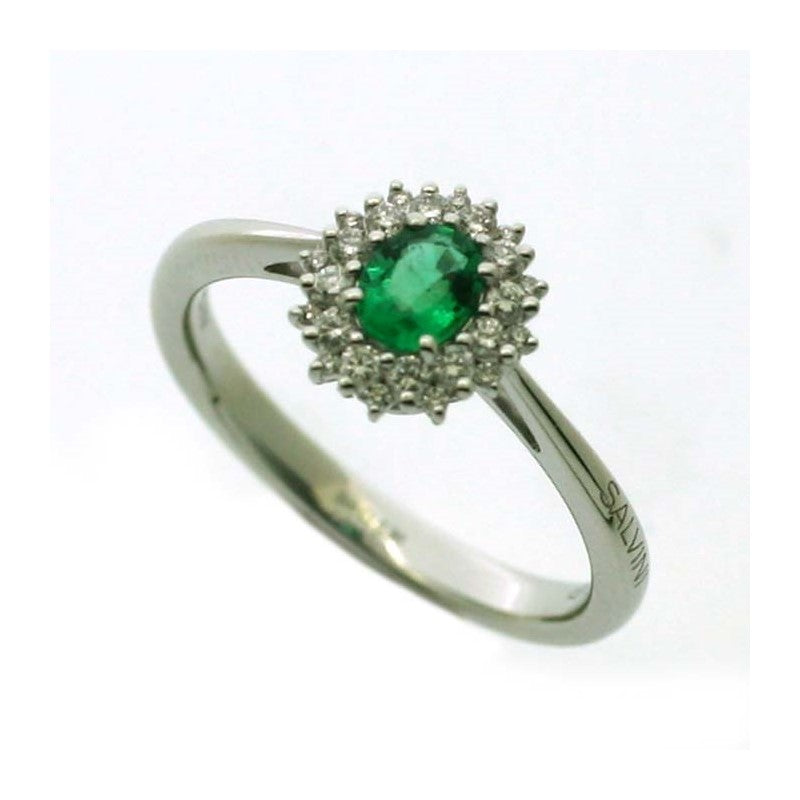 Anello in Oro Bianco con Diamanti e Smeraldo Salvini Love for color 20088999 Salvini 13