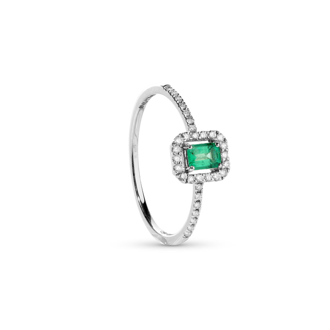 Anello Donna Oro Smeraldo e Diamanti Salvini Dora Forme 20108375