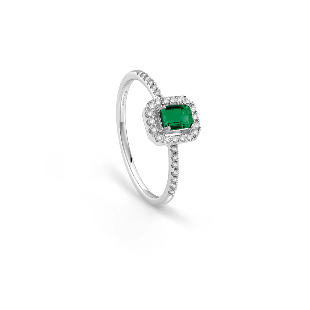 Anello Donna Oro Smeraldo e Diamanti Salvini Dora Forme 20108375