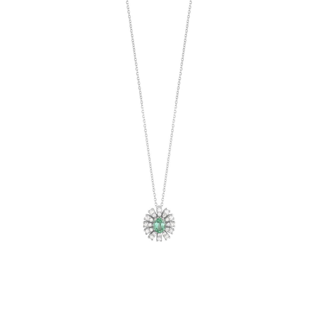 Collana Donna Oro Diamanti e Smeraldo Bliss Girasole 20109820