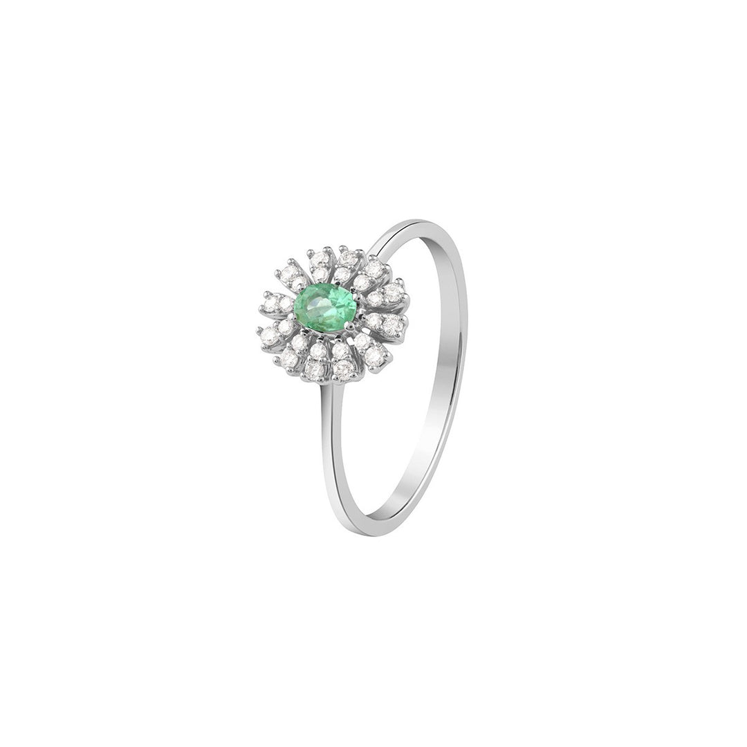 Anello Donna Oro Diamanti e Smeraldo Bliss Girasole 20109822