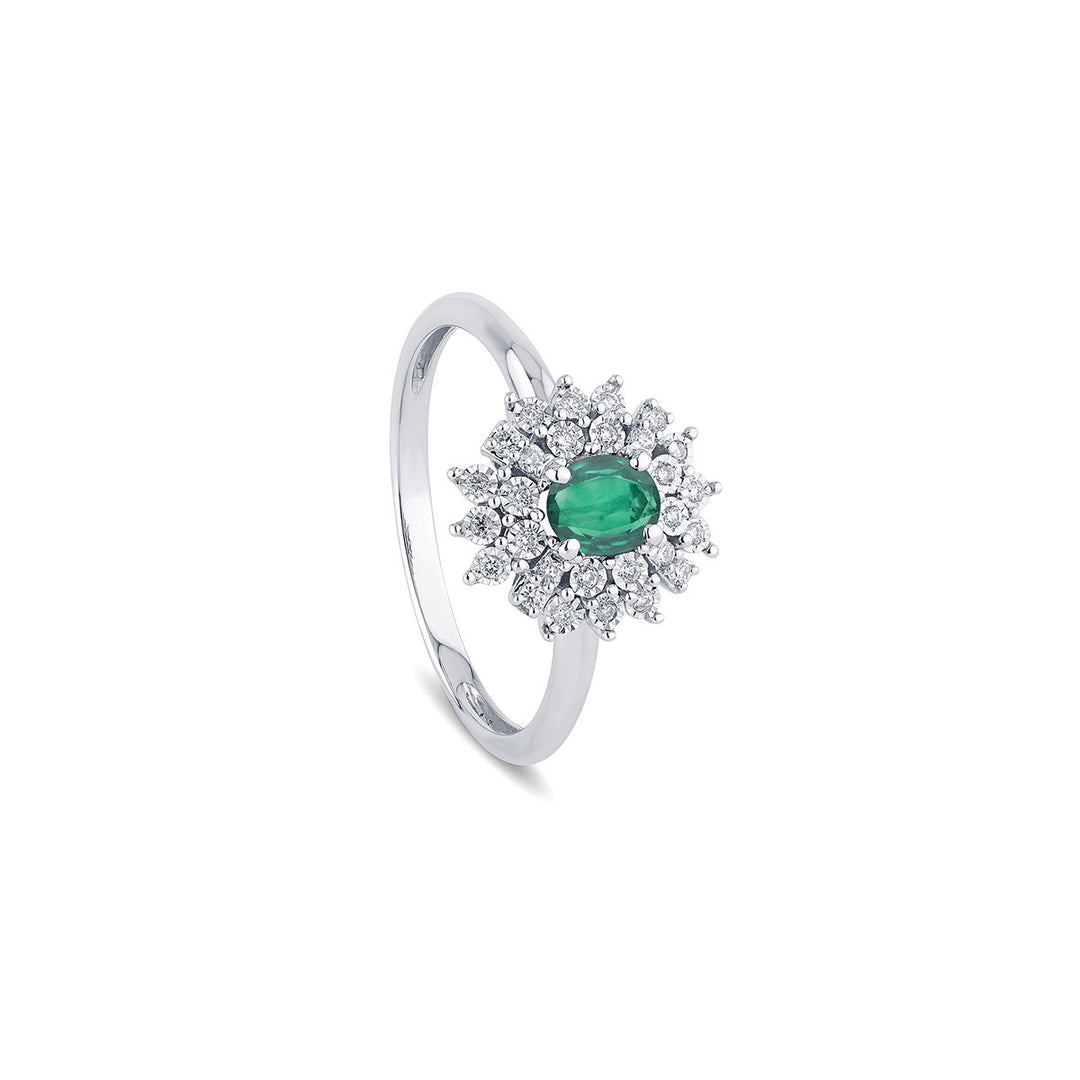 Anello Donna Oro Diamanti e Smeraldo Bliss Incanto 20111550