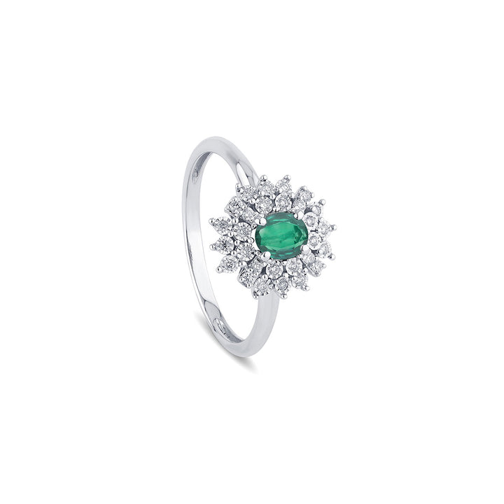 Anello Donna Oro Diamanti e Smeraldo Bliss Incanto 20111550