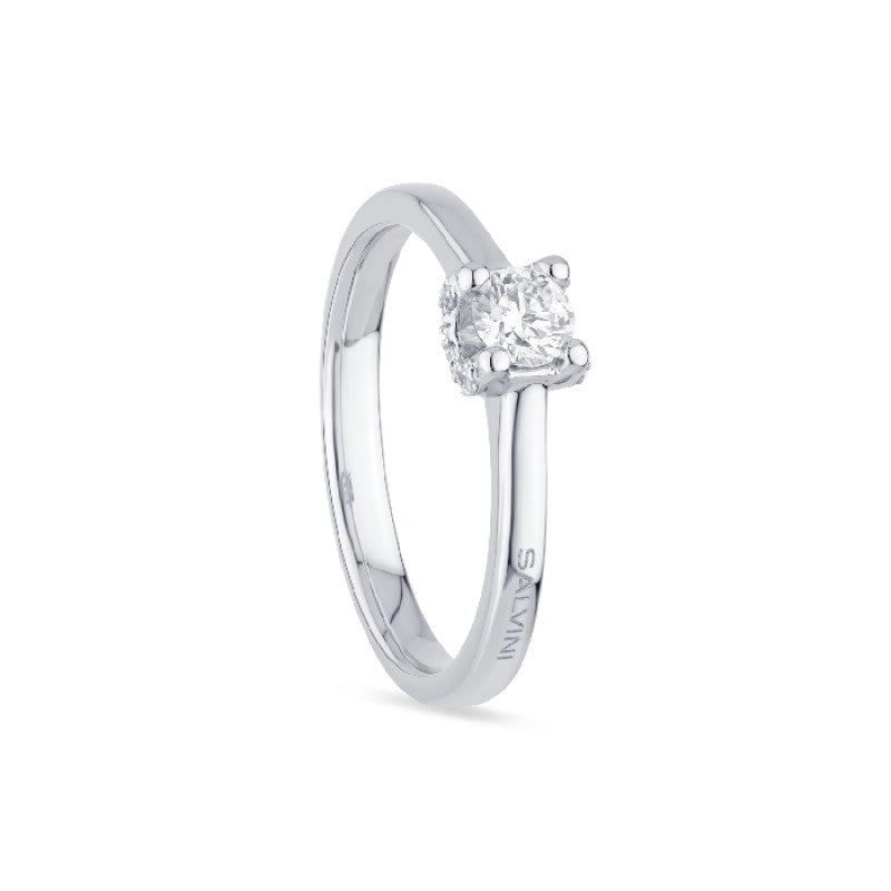 Anello Solitario Oro Bianco e Diamante Salvini Eterea 20115616