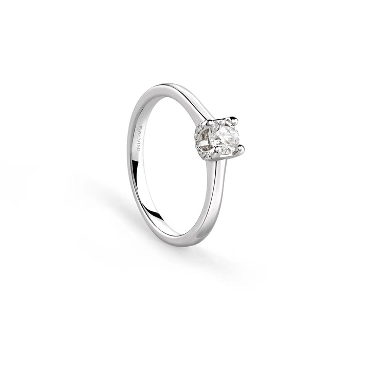 Anello Solitario Oro Bianco e Diamante Salvini Eterea 20115616