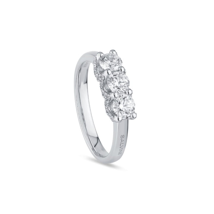 Anello Trilogy Oro Bianco e Diamanti Salvini Eterea 20115617