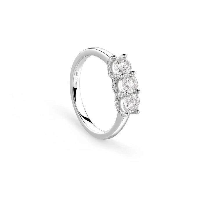 Anello Trilogy Oro Bianco e Diamanti Salvini Eterea 20115617