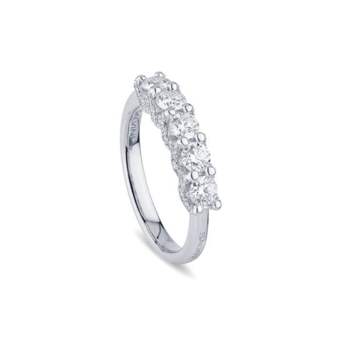 Anello veretta Oro Bianco e Diamanti Salvini Eterea 20115618