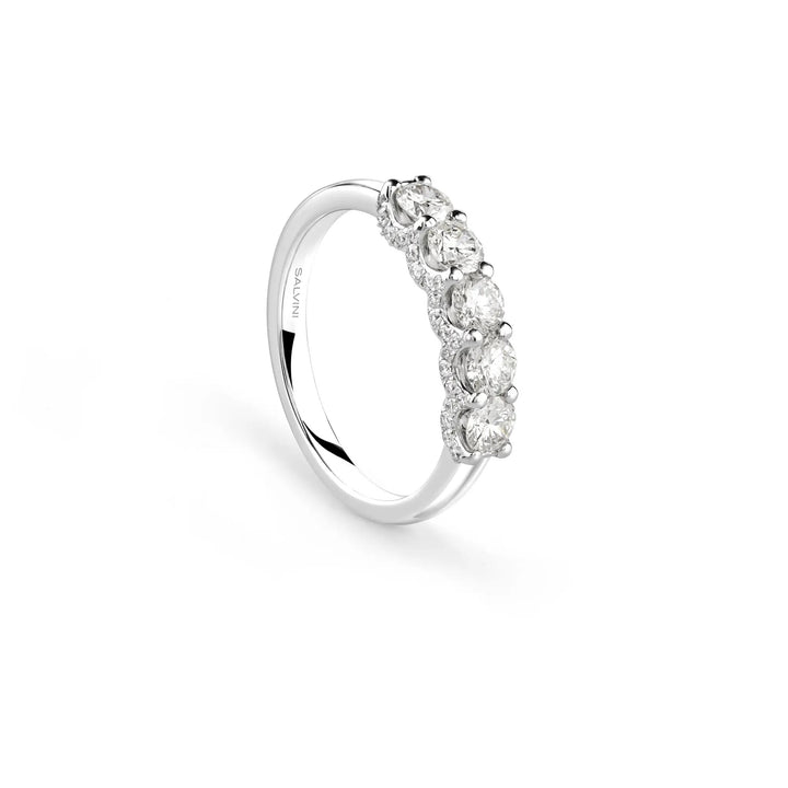 Anello veretta Oro Bianco e Diamanti Salvini Eterea 20115618