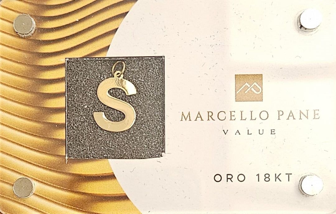 Ciondolo Lettera Oro 18kt Marcello Pane BLIST Marcello Pane S