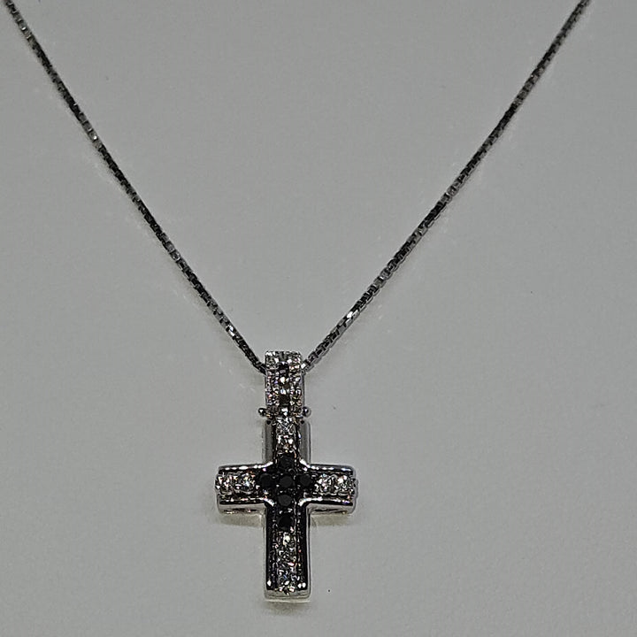 Collana Uomo Croce Oro Bianco e Diamanti Davite&Delucchi CLU010789 BLS Davite&Delucchi
