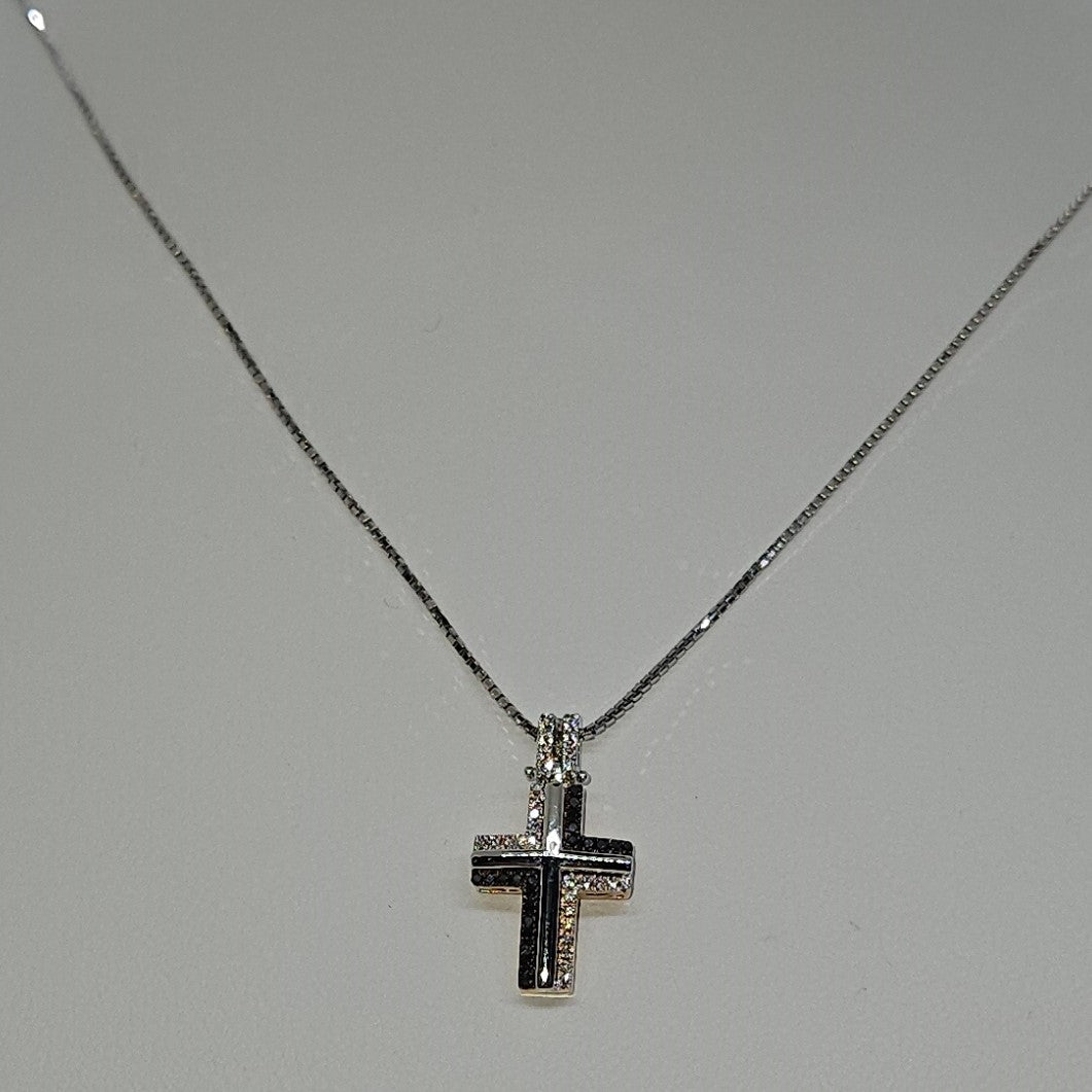 Collana Uomo Croce Oro e Diamanti Davite&Delucchi CLU010790 BL3 Davite&Delucchi