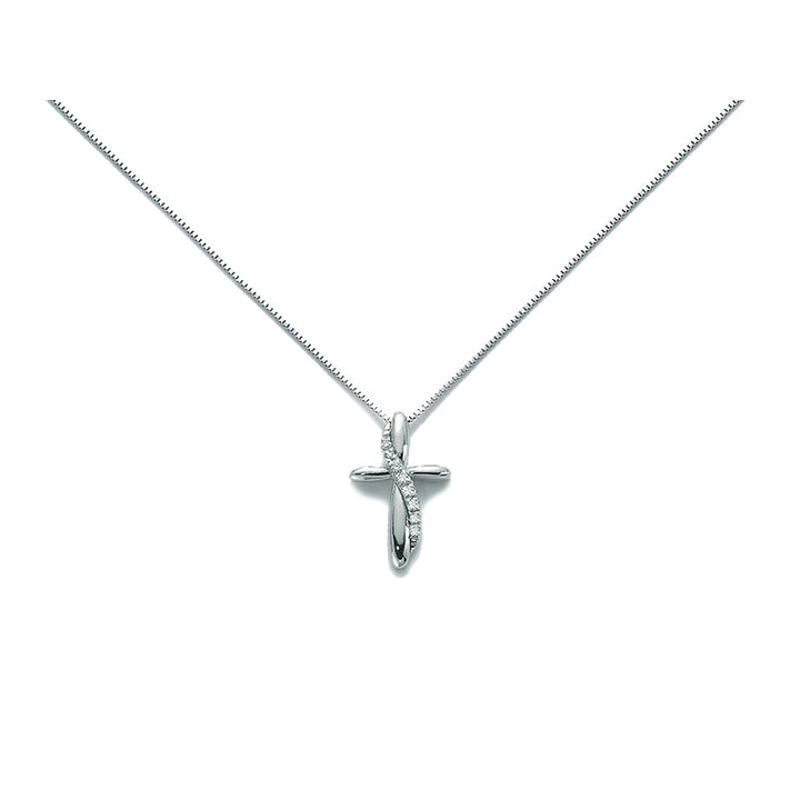 Collana Croce in Oro e Diamanti Miluna CLD3403 Miluna