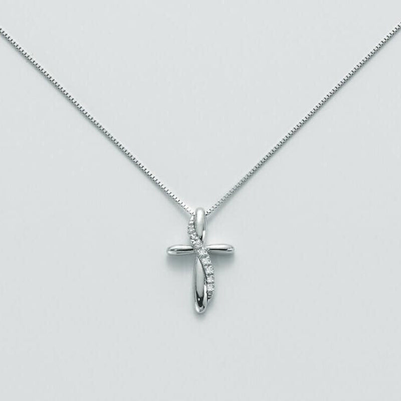 Collana Croce in Oro e Diamanti Miluna CLD3403 Miluna