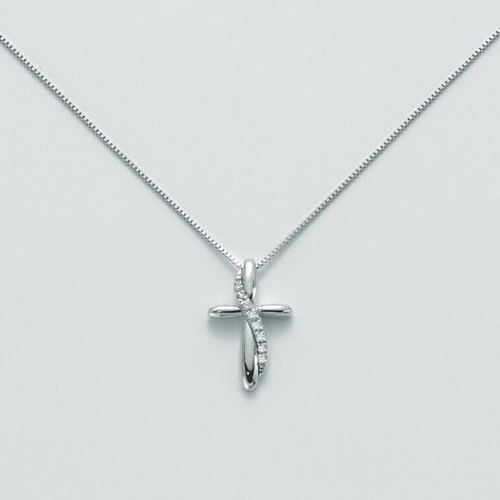 Collana Croce in Oro e Diamanti Miluna CLD3403 Miluna