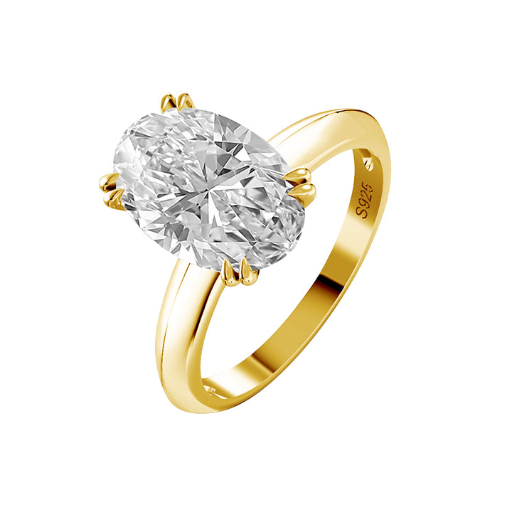 Anello Solitario Oval Argento 925 Marcello Pane ANZH004 Marcello Pane ARGENTO DORATO