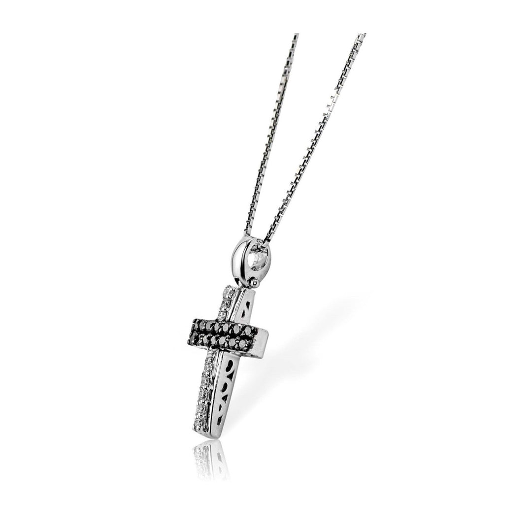Collana Uomo Croce Oro Bianco e Diamanti Davite&Delucchi CLU010799 BL2 Davite&Delucchi