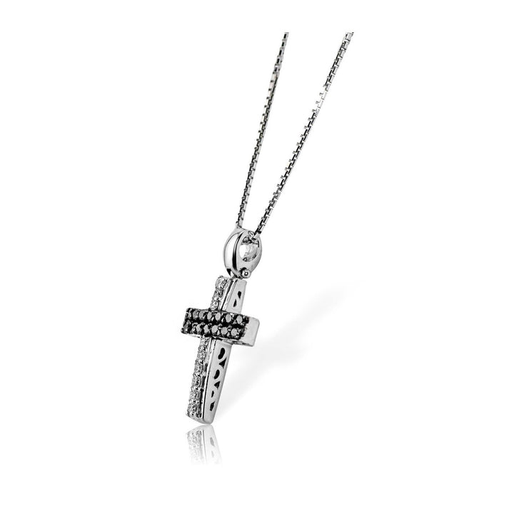 Collana Uomo Croce Oro Bianco e Diamanti Davite&Delucchi CLU010799 BL2 Davite&Delucchi