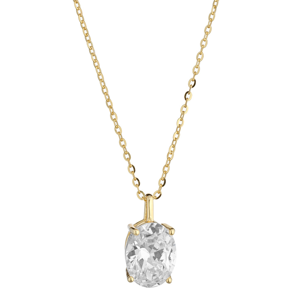 Collana Solitario Oval Argento 925 Marcello Pane CLZH004 Marcello Pane ARGENTO DORATO