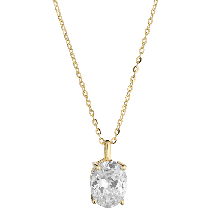 Collana Solitario Oval Argento 925 Marcello Pane CLZH004 Marcello Pane ARGENTO DORATO