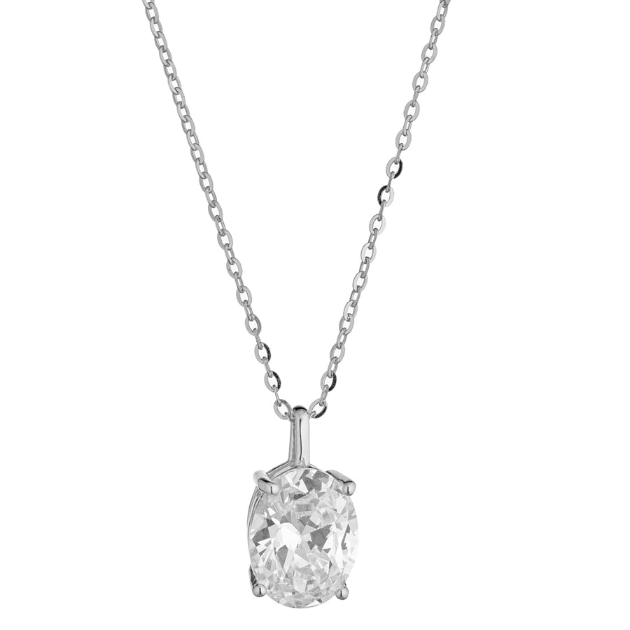 Collana Solitario Oval Argento 925 Marcello Pane CLZH004 Marcello Pane ARGENTO