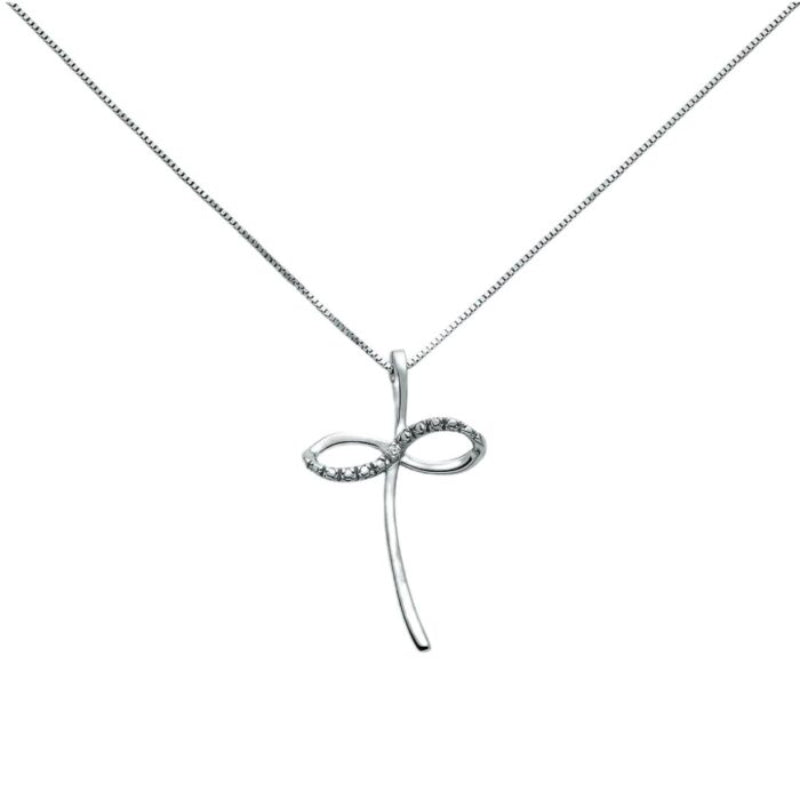 Collana Croce in Oro e Diamanti Miluna CLD4227 Miluna