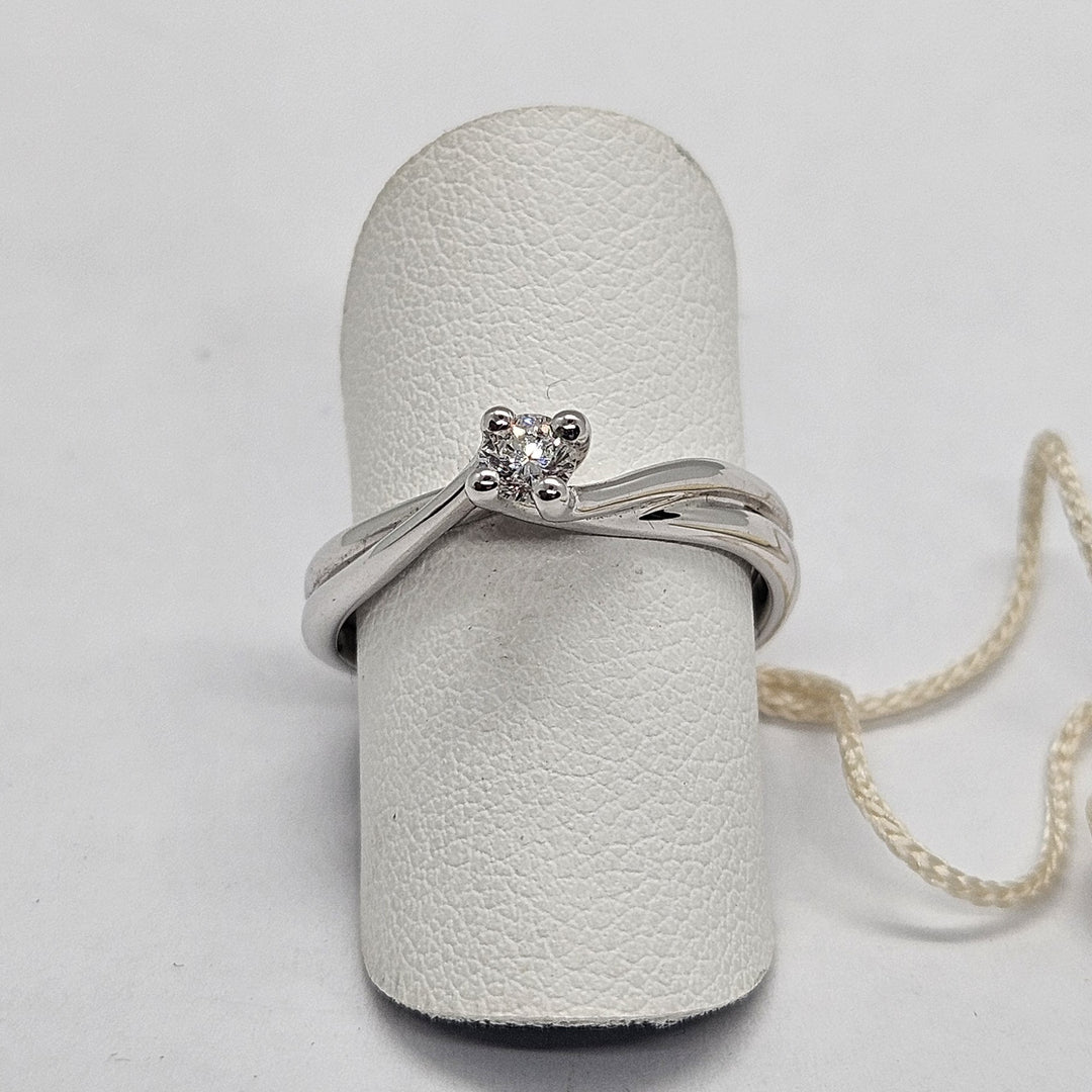 Anello Solitario Oro Bianco e Diamanti Miluna LID1511-D19 Miluna